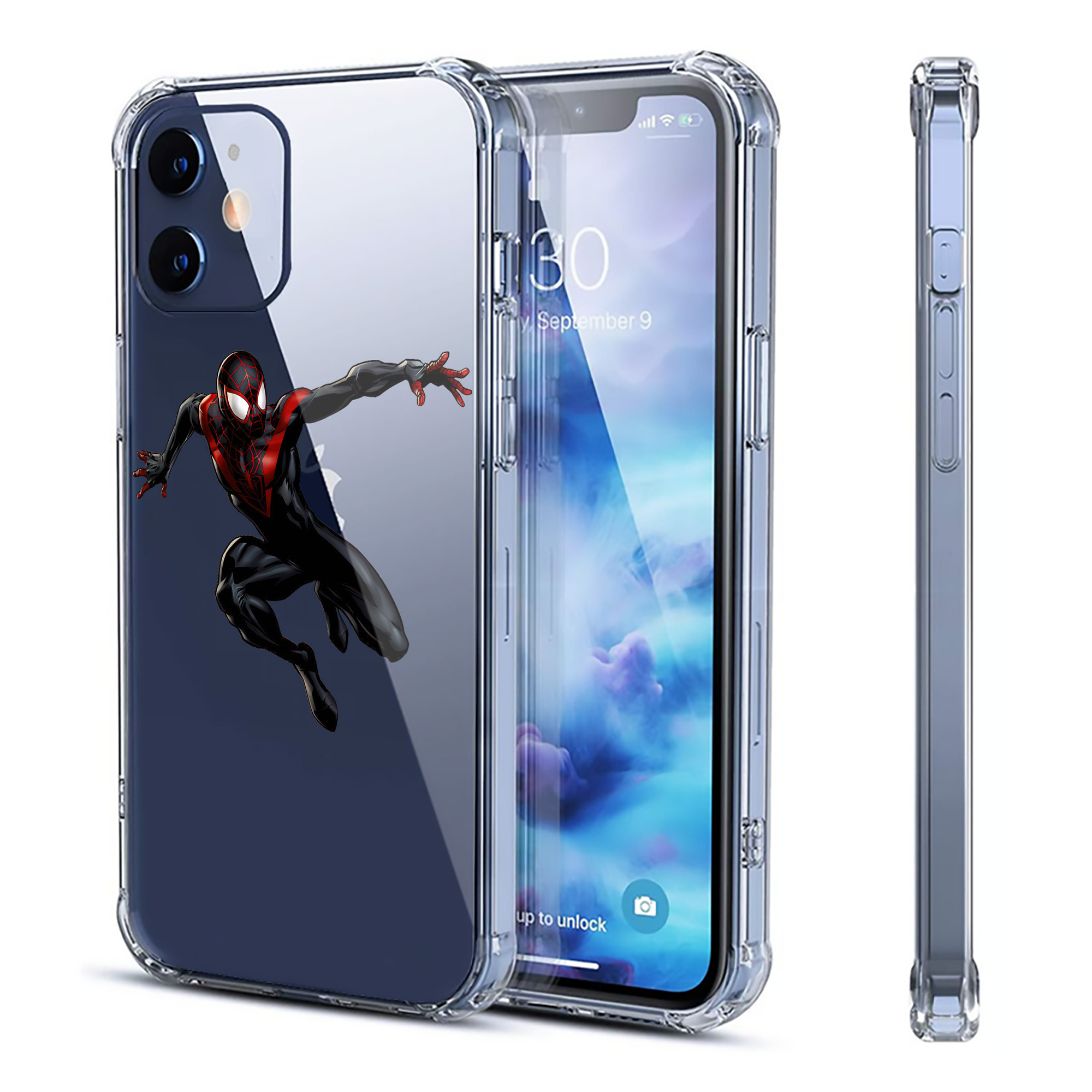 （画像用） Spider Man スパイダーマン 【iPhone 12シリーズ対応】透明スマホケース（クリアソフトケース）
